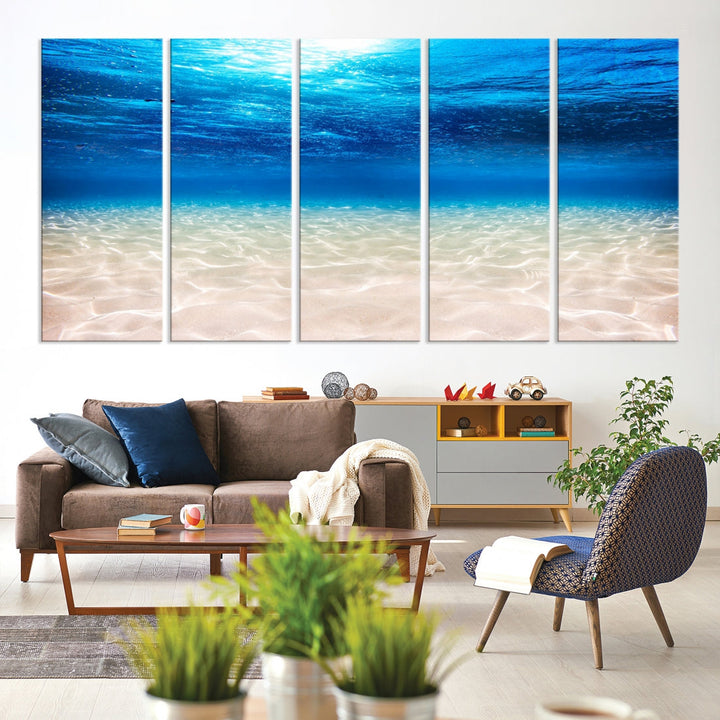 Brilliant Underwater Picture Print Ocean Photo Canvas Wall Art Nautical Decor