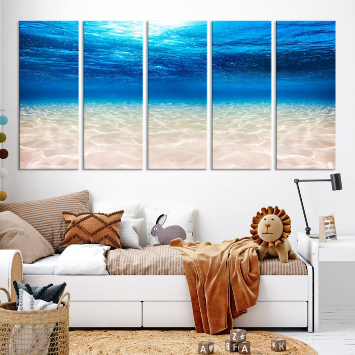 Brilliant Underwater Picture Print Ocean Photo Canvas Wall Art Nautical Decor