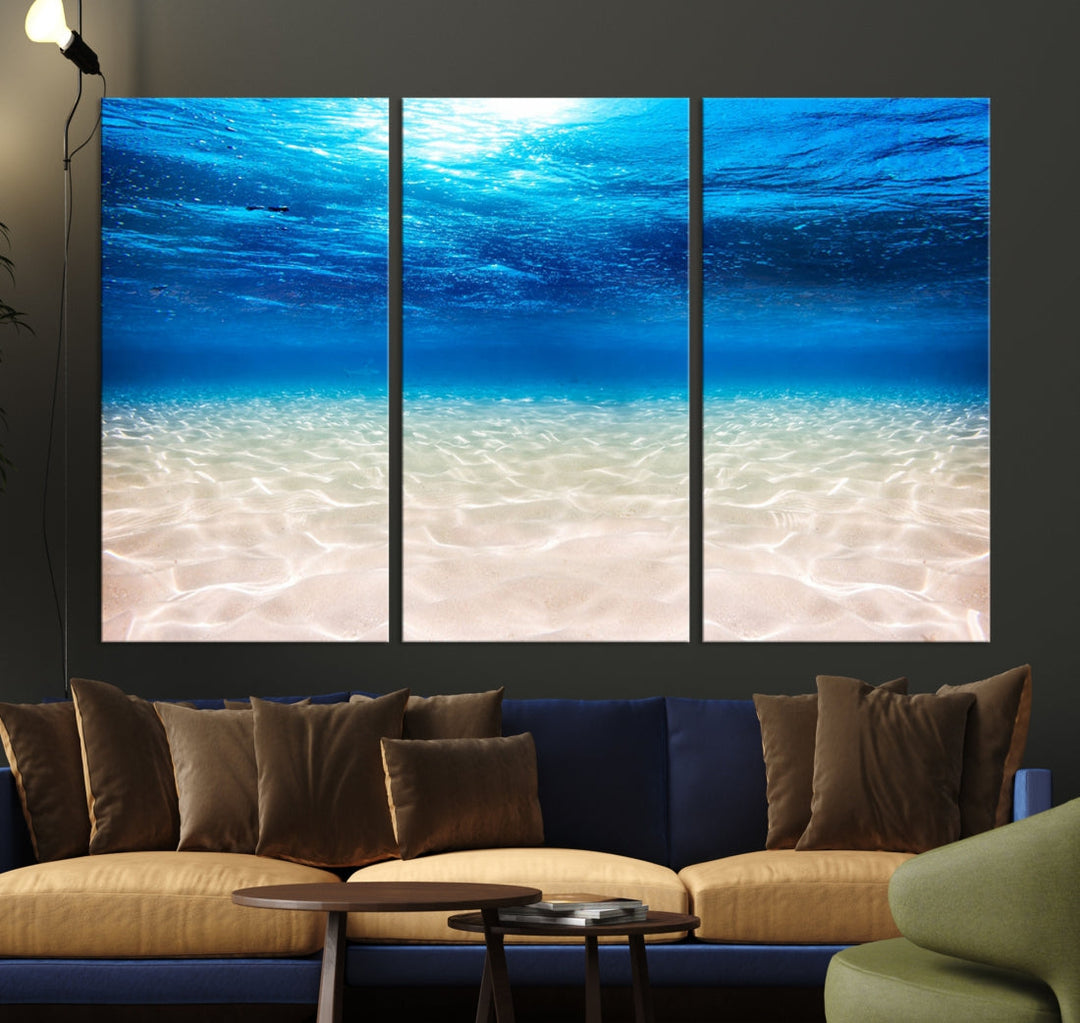 Brilliant Underwater Picture Print Ocean Photo Canvas Wall Art Nautical Decor