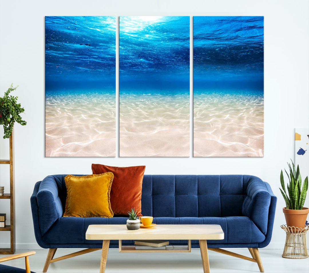 Brilliant Underwater Picture Print Ocean Photo Canvas Wall Art Nautical Decor