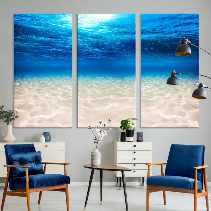 Brilliant Underwater Picture Print Ocean Photo Canvas Wall Art Nautical Decor