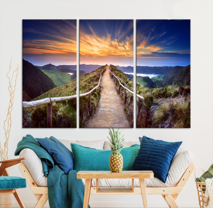 Bring the Beauty of a Mountain Landscape with Sunshine to Your Home with Our Nature Wall Art Canvas Print