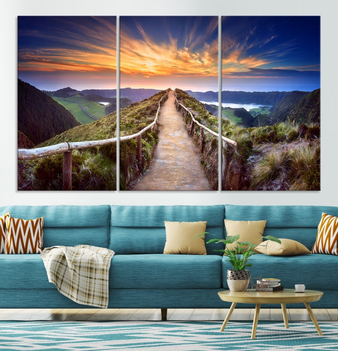 Bring the Beauty of a Mountain Landscape with Sunshine to Your Home with Our Nature Wall Art Canvas Print