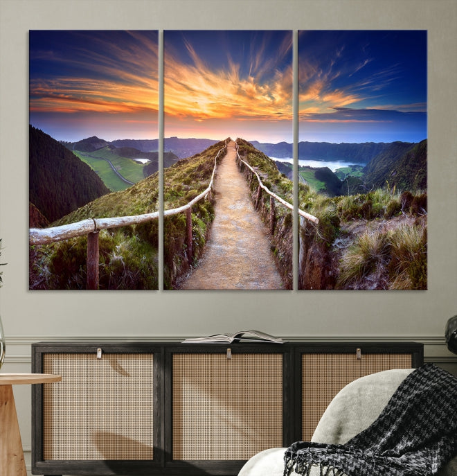 Bring the Beauty of a Mountain Landscape with Sunshine to Your Home with Our Nature Wall Art Canvas Print