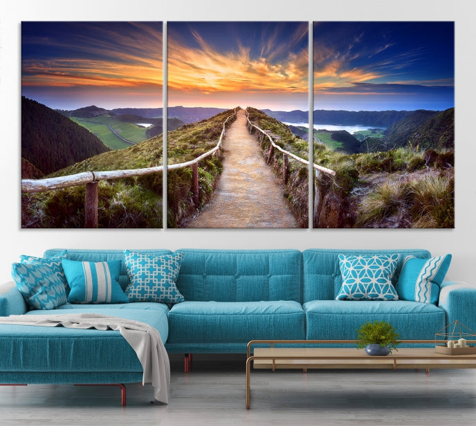 Bring the Beauty of a Mountain Landscape with Sunshine to Your Home with Our Nature Wall Art Canvas Print