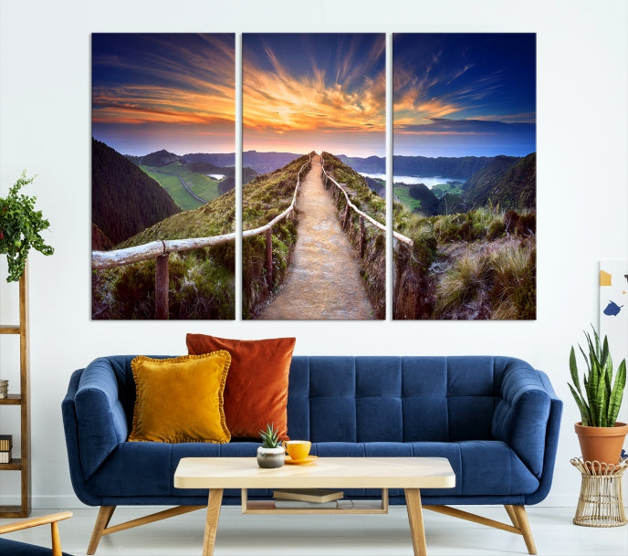 Bring the Beauty of a Mountain Landscape with Sunshine to Your Home with Our Nature Wall Art Canvas Print