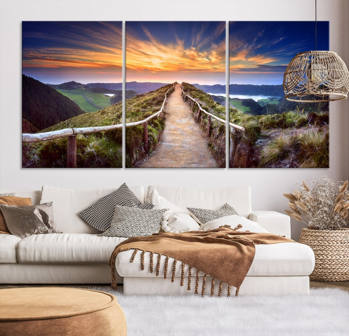 Bring the Beauty of a Mountain Landscape with Sunshine to Your Home with Our Nature Wall Art Canvas Print