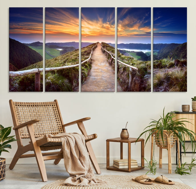 Bring the Beauty of a Mountain Landscape with Sunshine to Your Home with Our Nature Wall Art Canvas Print