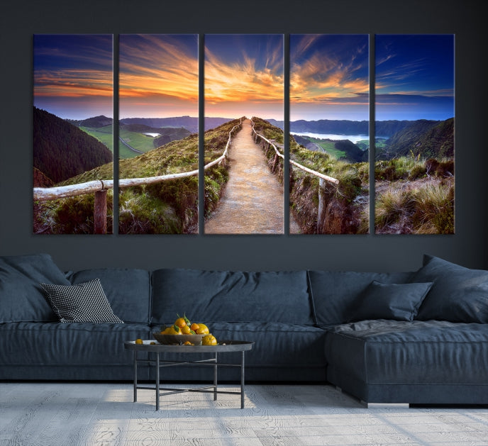 Bring the Beauty of a Mountain Landscape with Sunshine to Your Home with Our Nature Wall Art Canvas Print