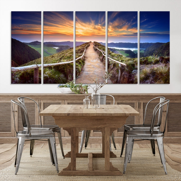 Bring the Beauty of a Mountain Landscape with Sunshine to Your Home with Our Nature Wall Art Canvas Print