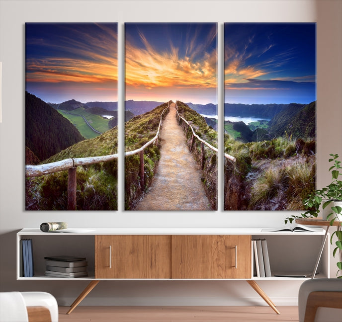 Bring the Beauty of a Mountain Landscape with Sunshine to Your Home with Our Nature Wall Art Canvas Print