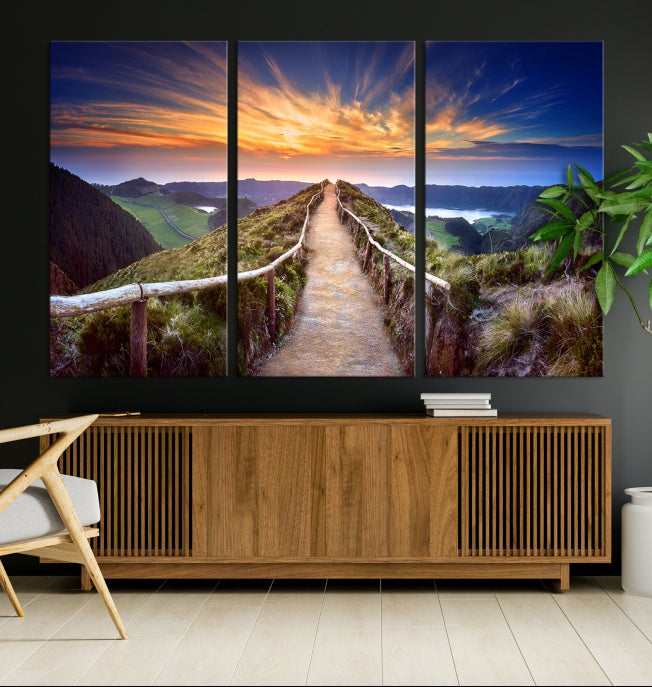 Bring the Beauty of a Mountain Landscape with Sunshine to Your Home with Our Nature Wall Art Canvas Print