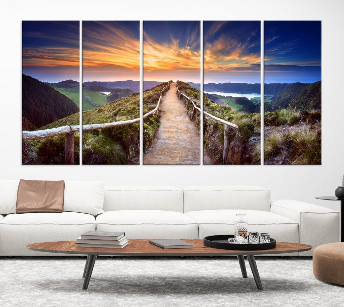 Bring the Beauty of a Mountain Landscape with Sunshine to Your Home with Our Nature Wall Art Canvas Print