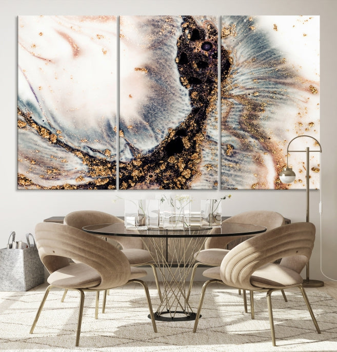 Brown Abstract Wall Art Print Modern Canvas Painting Home Office Decor