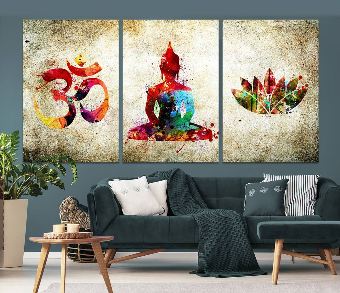 Buddha Wall Art, Meditation Canvas, Buddha Poster, Buddhist Print, Meditation Wall Art,