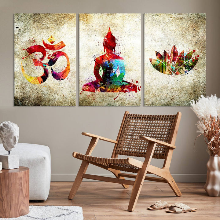 Buddha Wall Art, Meditation Canvas, Buddha Poster, Buddhist Print, Meditation Wall Art,