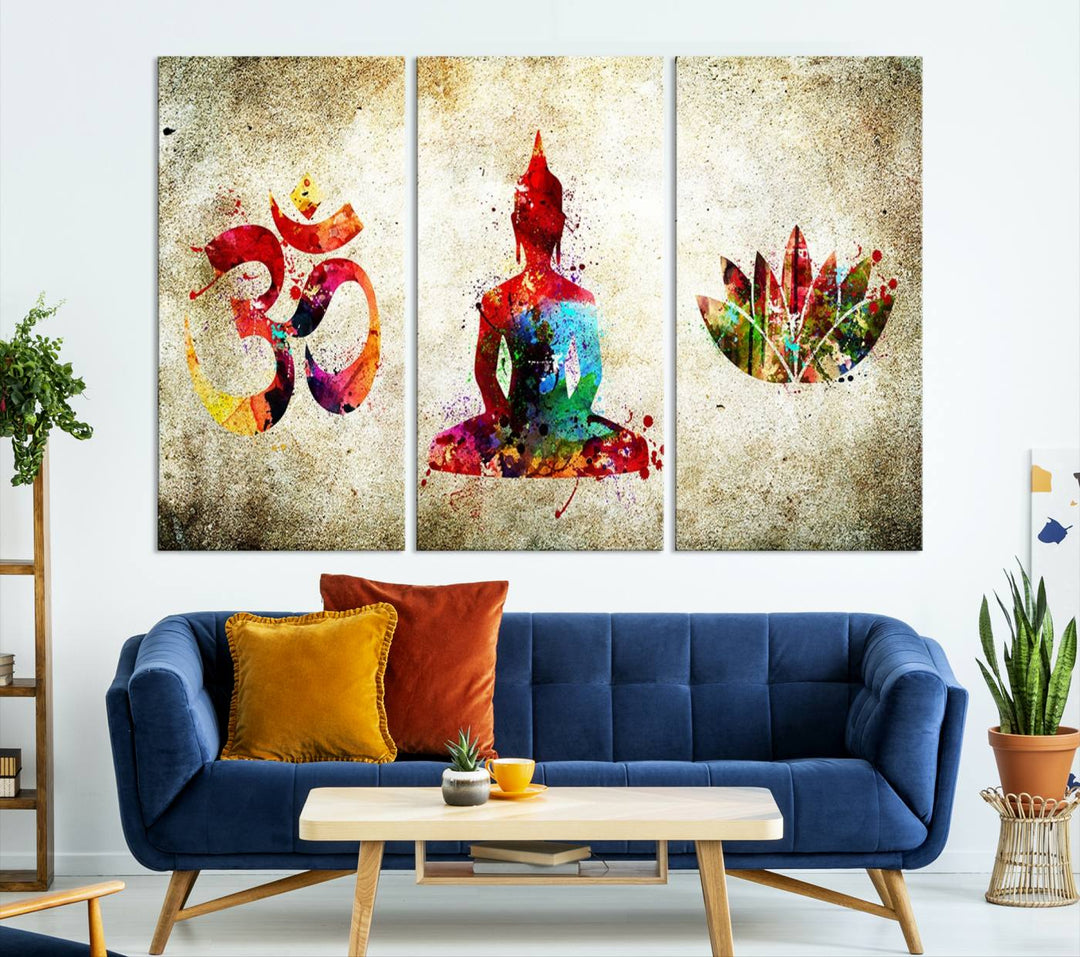 Buddha Wall Art, Meditation Canvas, Buddha Poster, Buddhist Print, Meditation Wall Art,