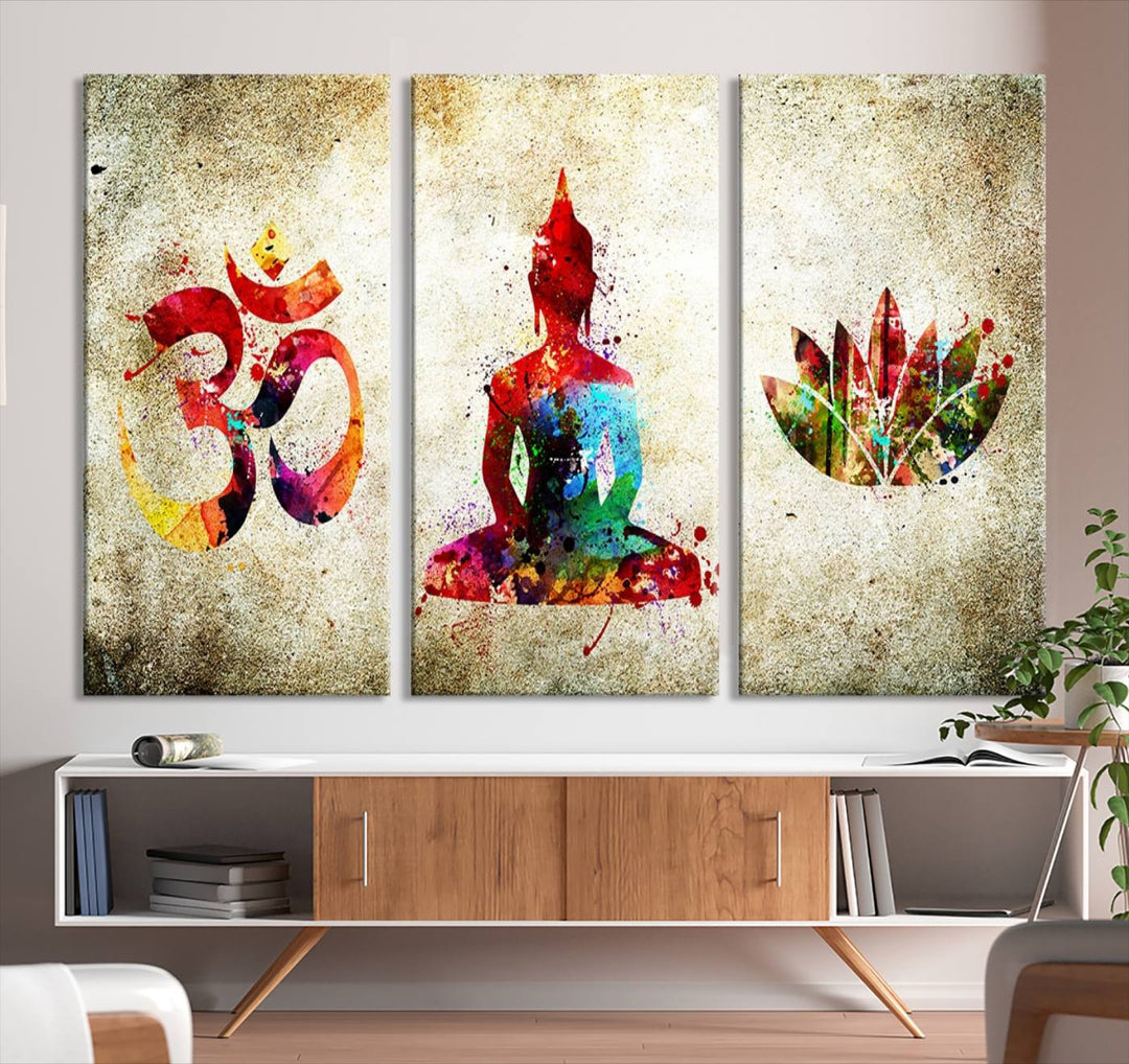 Buddha Wall Art, Meditation Canvas, Buddha Poster, Buddhist Print, Meditation Wall Art,