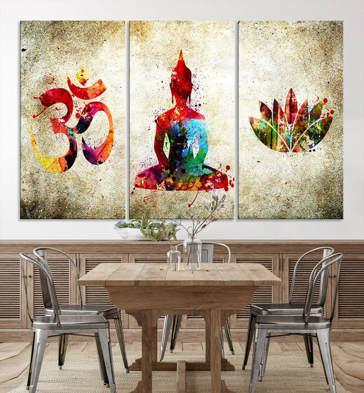 Buddha Wall Art, Meditation Canvas, Buddha Poster, Buddhist Print, Meditation Wall Art,