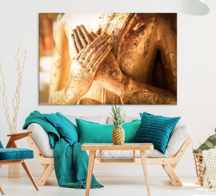 Buddhism Wall Art | Buddha Statue | Buddhism Decor | Large Buddhism Canvas | Spiritual Art | Faith Art | Large Buddha