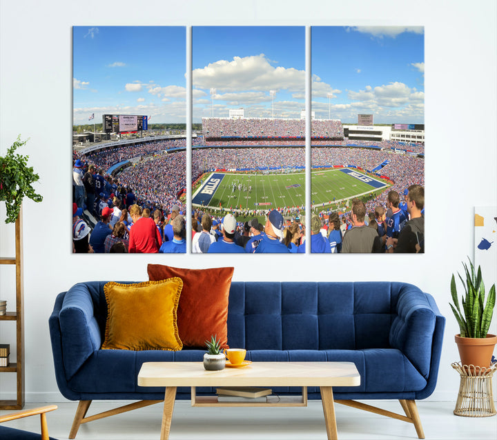 Buffalo Bills Stadium Wall Art Canvas Print, Game Day at Highmark Stadium American Football Stadium Wall Art Canvas Print - NFL Wall Art