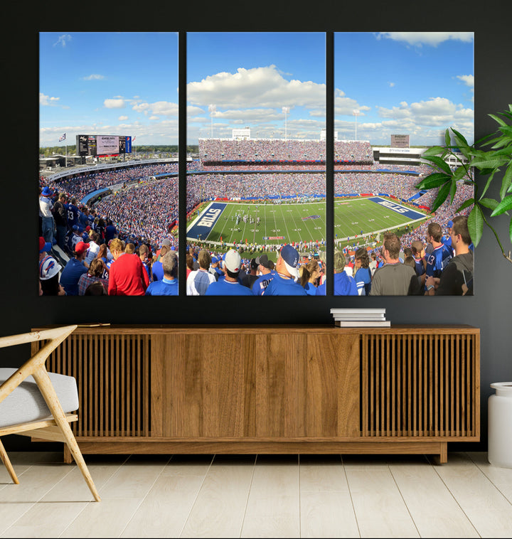 Buffalo Bills Stadium Wall Art Canvas Print, Game Day at Highmark Stadium American Football Stadium Wall Art Canvas Print - NFL Wall Art