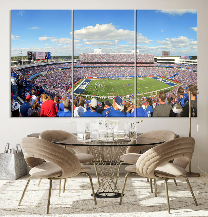 Buffalo Bills Stadium Wall Art Canvas Print, Game Day at Highmark Stadium American Football Stadium Wall Art Canvas Print - NFL Wall Art