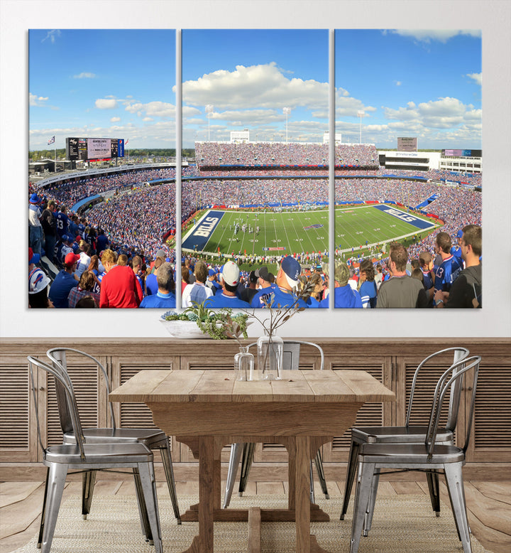 Buffalo Bills Stadium Wall Art Canvas Print, Game Day at Highmark Stadium American Football Stadium Wall Art Canvas Print - NFL Wall Art