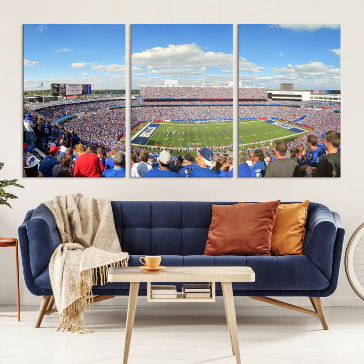 Buffalo Bills Stadium Wall Art Canvas Print, Game Day at Highmark Stadium American Football Stadium Wall Art Canvas Print - NFL Wall Art