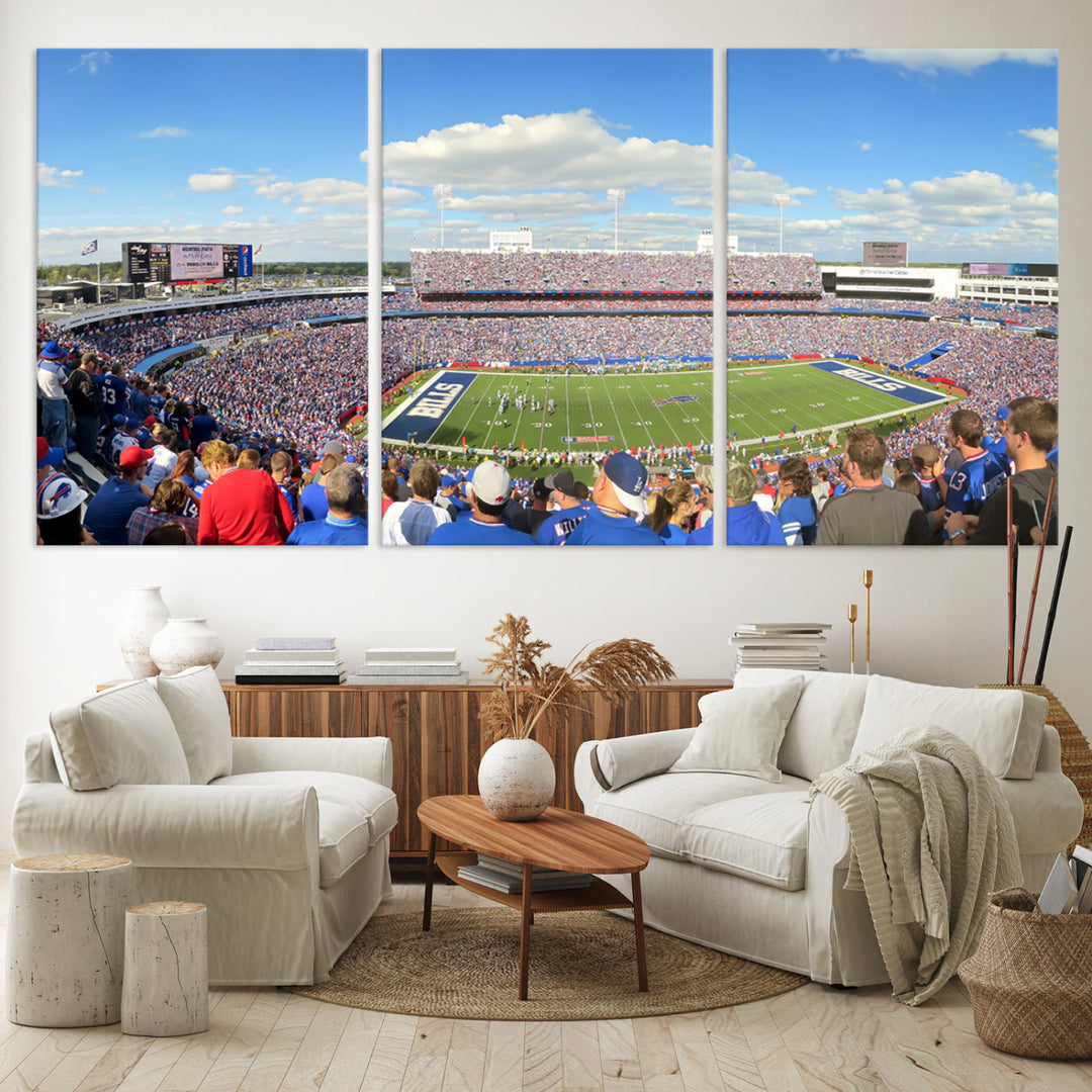 Buffalo Bills Stadium Wall Art Canvas Print, Game Day at Highmark Stadium American Football Stadium Wall Art Canvas Print - NFL Wall Art