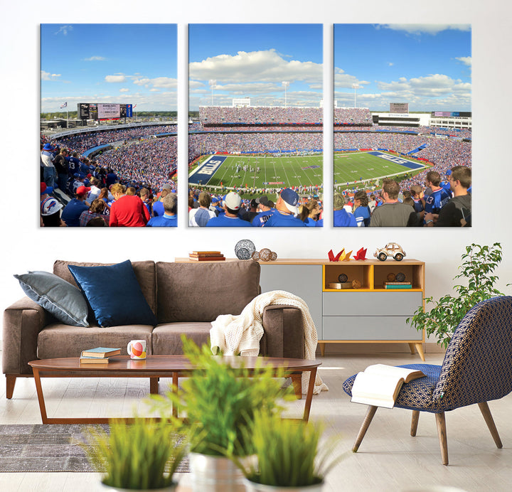 Buffalo Bills Stadium Wall Art Canvas Print, Game Day at Highmark Stadium American Football Stadium Wall Art Canvas Print - NFL Wall Art