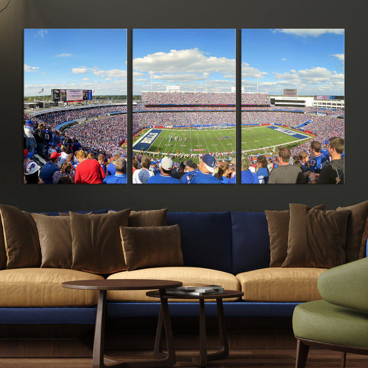 Buffalo Bills Stadium Wall Art Canvas Print, Game Day at Highmark Stadium American Football Stadium Wall Art Canvas Print - NFL Wall Art