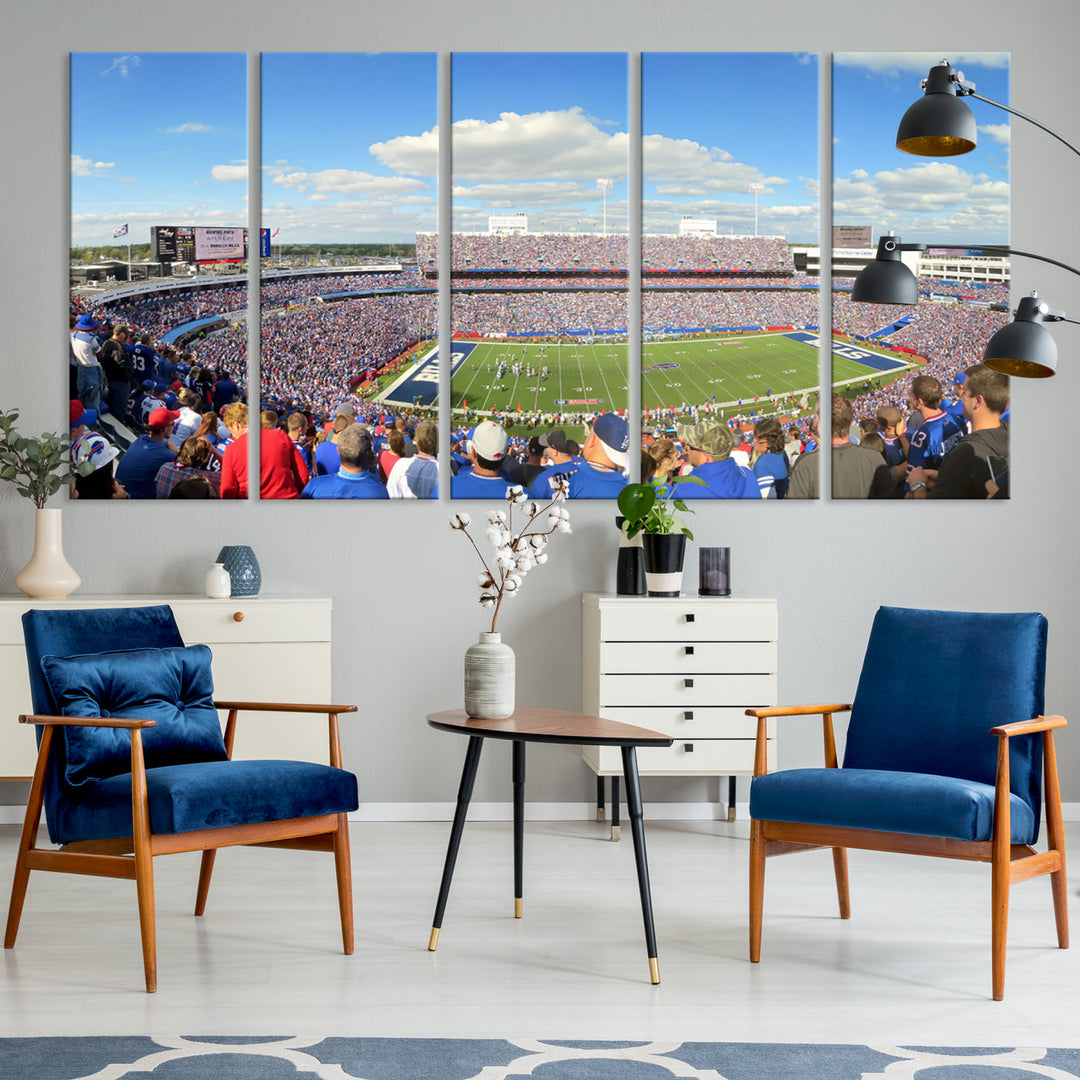 Buffalo Bills Stadium Wall Art Canvas Print, Game Day at Highmark Stadium American Football Stadium Wall Art Canvas Print - NFL Wall Art