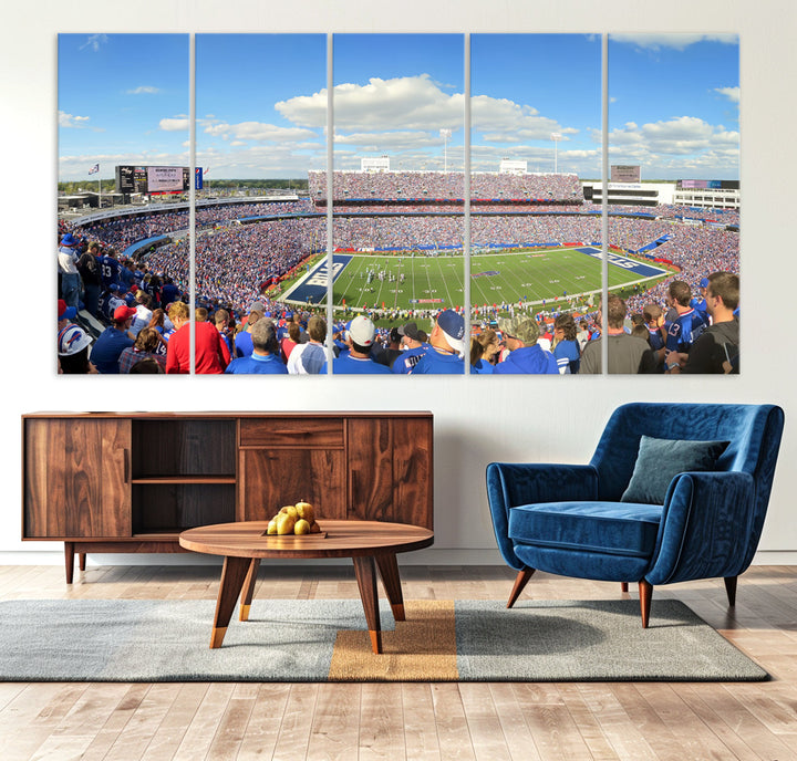 Buffalo Bills Stadium Wall Art Canvas Print, Game Day at Highmark Stadium American Football Stadium Wall Art Canvas Print - NFL Wall Art