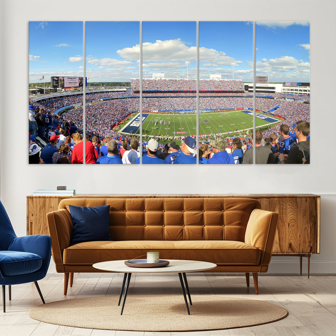 Buffalo Bills Stadium Wall Art Canvas Print, Game Day at Highmark Stadium American Football Stadium Wall Art Canvas Print - NFL Wall Art