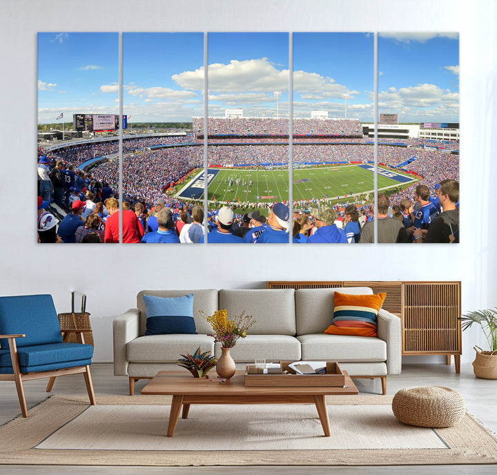 Buffalo Bills Stadium Wall Art Canvas Print, Game Day at Highmark Stadium American Football Stadium Wall Art Canvas Print - NFL Wall Art