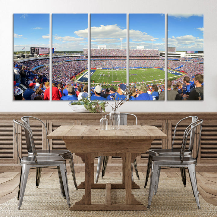 Buffalo Bills Stadium Wall Art Canvas Print, Game Day at Highmark Stadium American Football Stadium Wall Art Canvas Print - NFL Wall Art