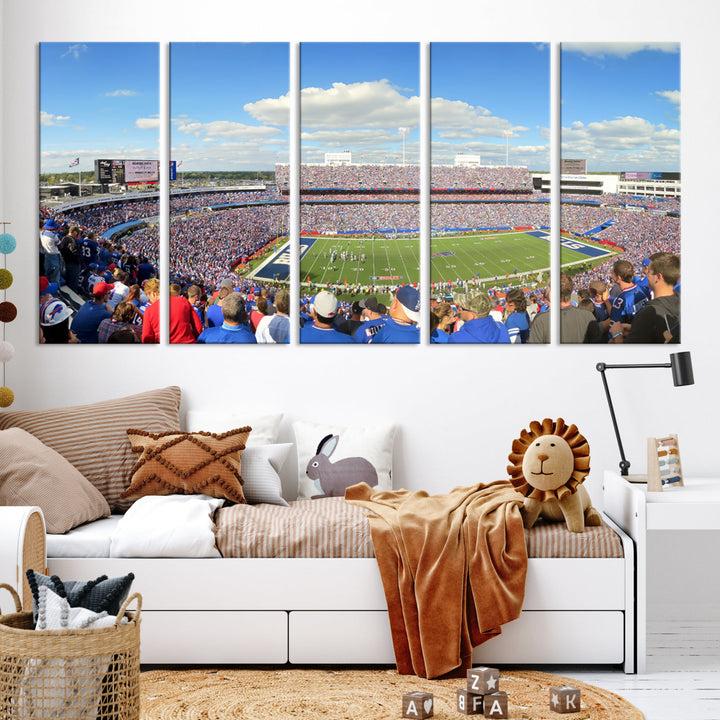 Buffalo Bills Stadium Wall Art Canvas Print, Game Day at Highmark Stadium American Football Stadium Wall Art Canvas Print - NFL Wall Art