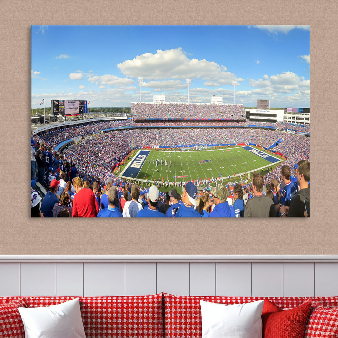 Buffalo Bills Stadium Wall Art Canvas Print, Game Day at Highmark Stadium American Football Stadium Wall Art Canvas Print - NFL Wall Art