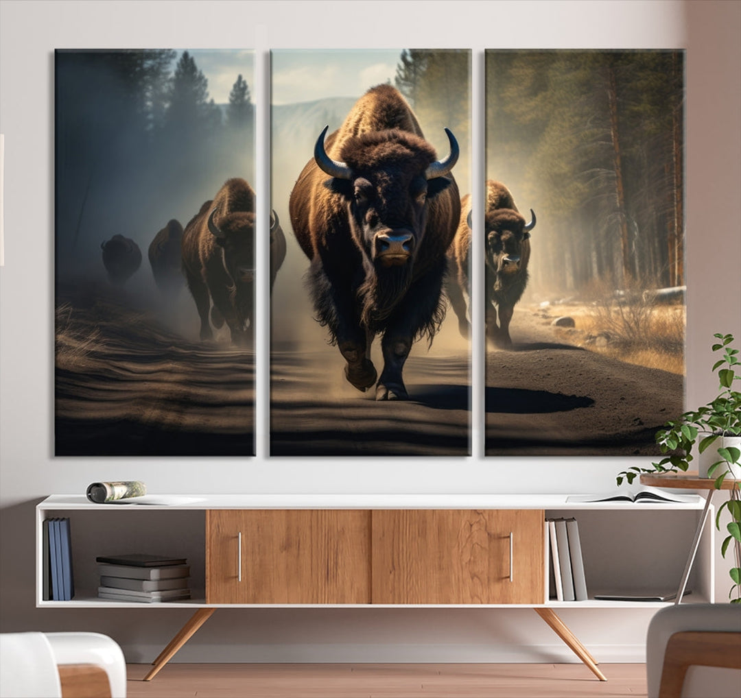 Buffalo Wall Art Canvas Print, Bison Wall Art Canvas Print