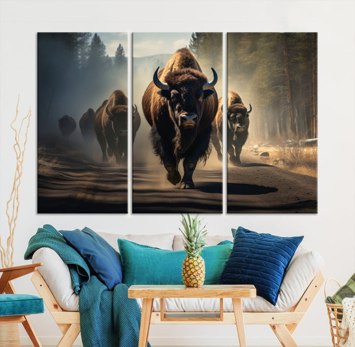 Buffalo Wall Art Canvas Print, Bison Wall Art Canvas Print