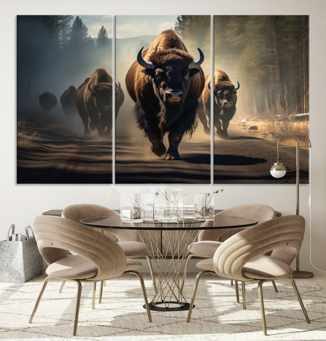 Buffalo Wall Art Canvas Print, Bison Wall Art Canvas Print