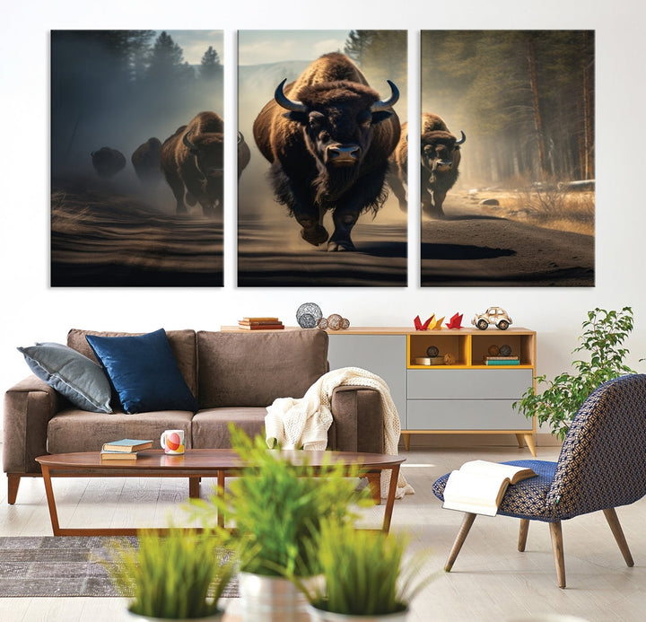 Buffalo Wall Art Canvas Print, Bison Wall Art Canvas Print