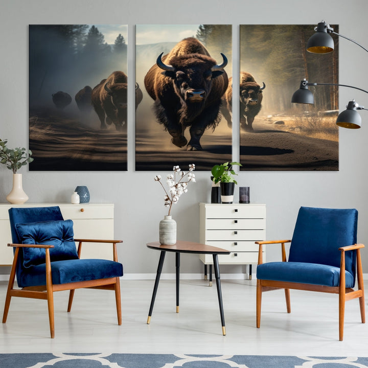 Buffalo Wall Art Canvas Print, Bison Wall Art Canvas Print