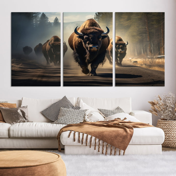 Buffalo Wall Art Canvas Print, Bison Wall Art Canvas Print