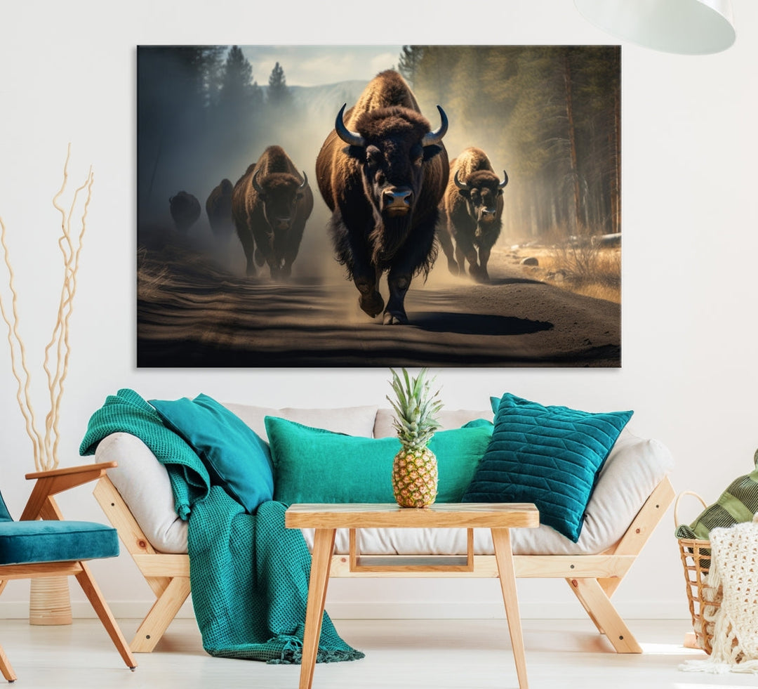 Buffalo Wall Art Canvas Print, Bison Wall Art Canvas Print