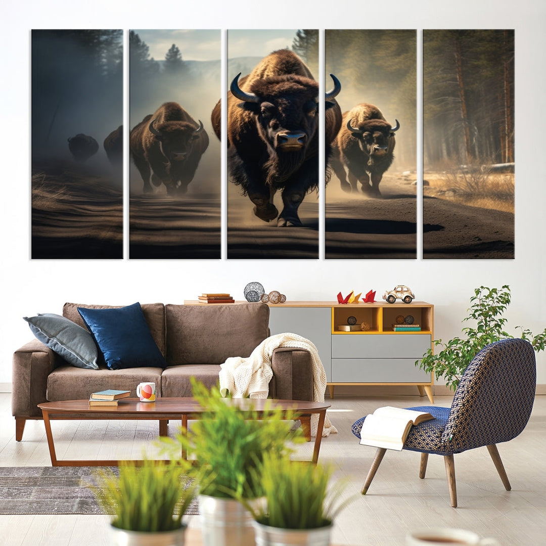 Buffalo Wall Art Canvas Print, Bison Wall Art Canvas Print