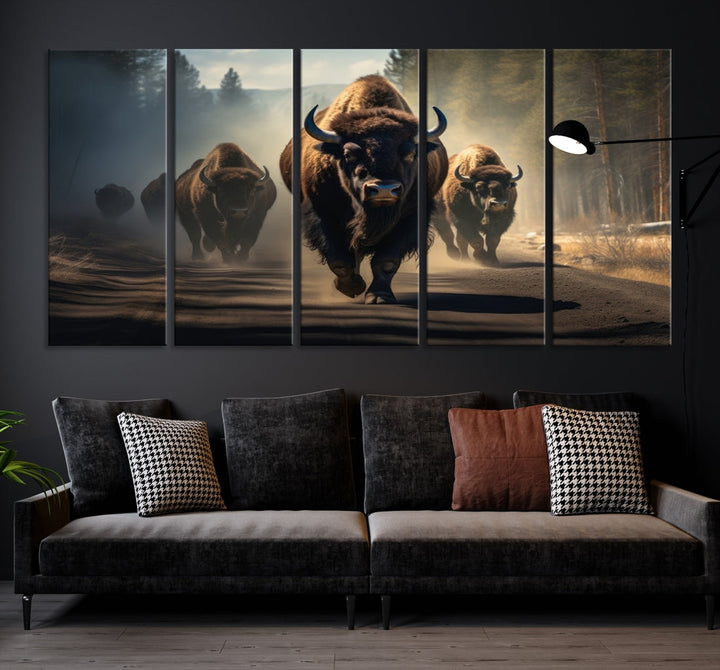 Buffalo Wall Art Canvas Print, Bison Wall Art Canvas Print