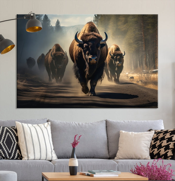 Buffalo Wall Art Canvas Print, Bison Wall Art Canvas Print