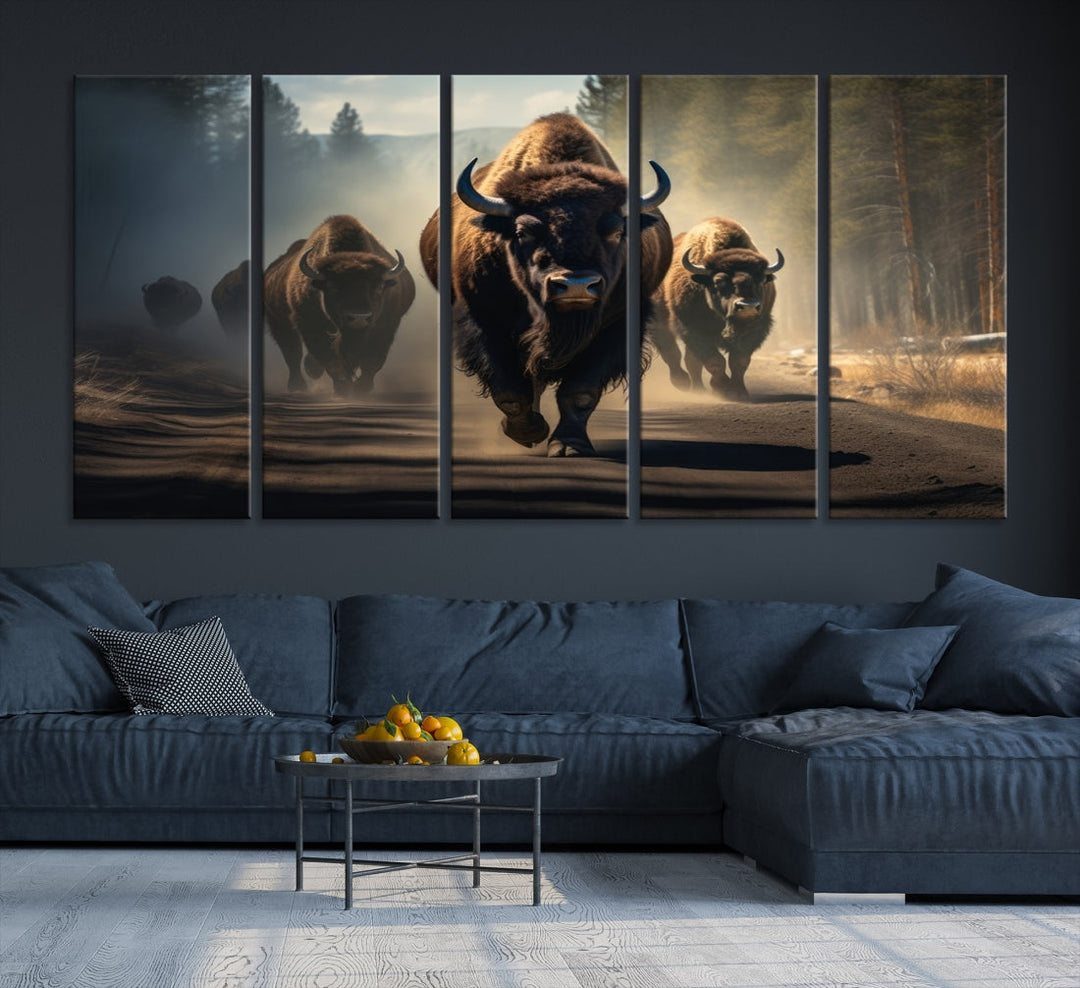 Buffalo Wall Art Canvas Print, Bison Wall Art Canvas Print